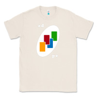 Natural Uno Card Game Draw Four Classic Tee - PixelWave