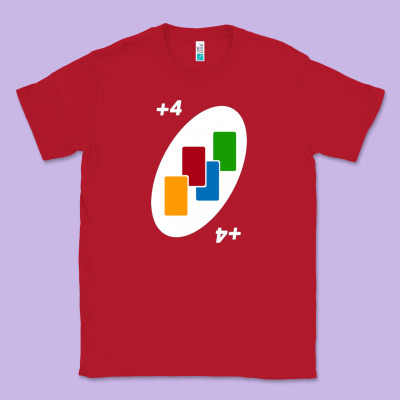 Uno Card Game Draw Four Classic Tee Designed By Pixelwave