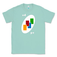 Seafoam Uno Card Game Draw Four Classic Tee - PixelWave
