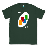 Sports Green Uno Card Game Draw Four Classic Tee - PixelWave