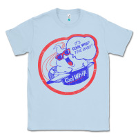 Dusty Blue cool whip vintage design   80s aesthetic Classic Tee - PixelWave