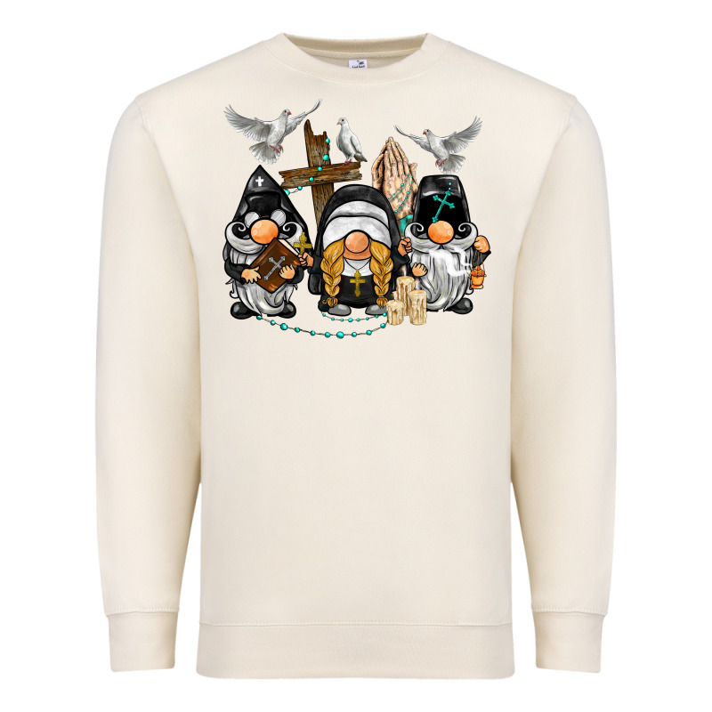 Pastor Nun Religious Gnome Premium Sweatshirt by BarkalooDesign | Teevron