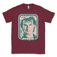 Burgundy patrick swayze retro 80s fan aesthetic design Classic Tee - PixelWave