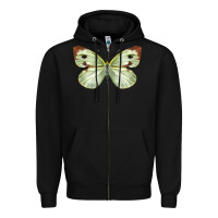 Black Cabbage Butterfly Zipper Hoodie - LillyAllenDesigns