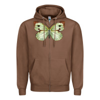 Chestnut Cabbage Butterfly Zipper Hoodie - LillyAllenDesigns