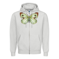 Dove Grey Cabbage Butterfly Zipper Hoodie - LillyAllenDesigns