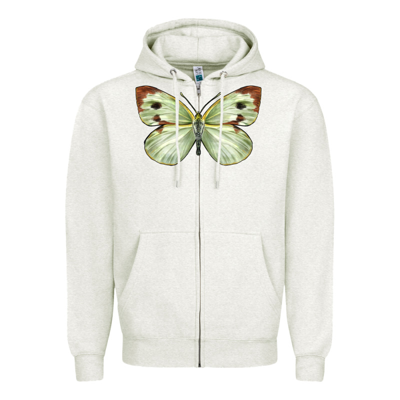Cabbage Butterfly Zipper Hoodie by LillyAllenDesigns | Teevron