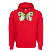 Red Cabbage Butterfly Zipper Hoodie - LillyAllenDesigns