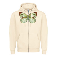 Sandshell Cabbage Butterfly Zipper Hoodie - LillyAllenDesigns