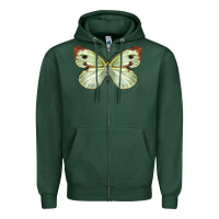 Sports Green Cabbage Butterfly Zipper Hoodie - LillyAllenDesigns