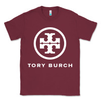 Burgundy white burch tory Classic Tee - PixelWave