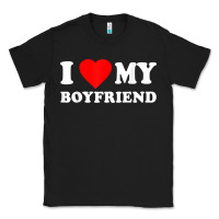 Black I Love My Boyfriend T-Shirt Classic Tee - PixelWave