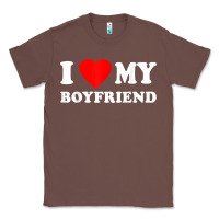 Chestnut I Love My Boyfriend T-Shirt Classic Tee - PixelWave