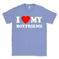 Colony Blue I Love My Boyfriend T-Shirt Classic Tee - PixelWave