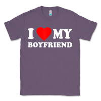 Lavender I Love My Boyfriend T-Shirt Classic Tee - PixelWave