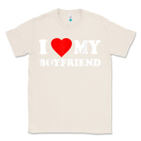 Natural I Love My Boyfriend T-Shirt Classic Tee - PixelWave