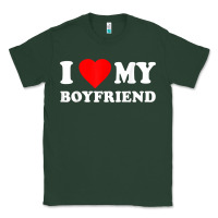 Sports Green I Love My Boyfriend T-Shirt Classic Tee - PixelWave
