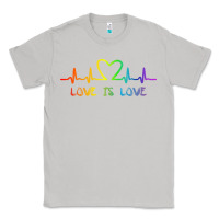 Moon Dust LGBT Love Rainbow Heartbeat Classic Tee - PixelWave