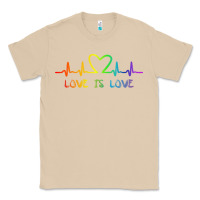 Mushroom LGBT Love Rainbow Heartbeat Classic Tee - PixelWave