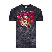 Cloud Black Valentines day  beagle Vintage Tee - RanaPortraitStore