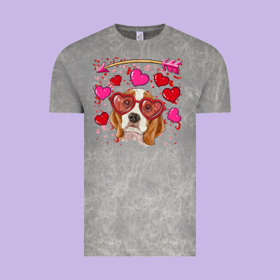 Valentines Day  Beagle Vintage Tee Designed By Ranaportraitstore
