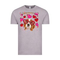 Vintage Zinc Valentines day  beagle Vintage Tee - RanaPortraitStore
