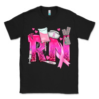 Black Breast Cancer RN Registered Nurse Classic Tee - texasbilliewilder
