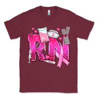 Burgundy Breast Cancer RN Registered Nurse Classic Tee - texasbilliewilder
