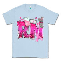 Dusty Blue Breast Cancer RN Registered Nurse Classic Tee - texasbilliewilder