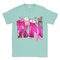 Seafoam Breast Cancer RN Registered Nurse Classic Tee - texasbilliewilder