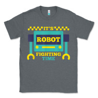 Charcoal Heather it's robot fighting time funny robotics engineer battle bots Classic Tee - PixelWave