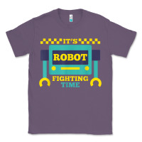 Lavender it's robot fighting time funny robotics engineer battle bots Classic Tee - PixelWave