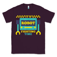 Plum it's robot fighting time funny robotics engineer battle bots Classic Tee - PixelWave
