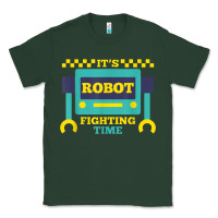 Sports Green it's robot fighting time funny robotics engineer battle bots Classic Tee - PixelWave