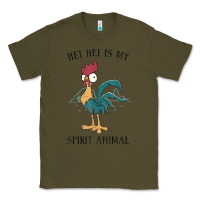 Army Green Moana Hei Hei Is My Spirit Animal Portrait Classic Tee - PixelWave