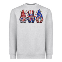 Heather Grey American Gnomes Heavyweight Sweatshirt - CowhideDigitalArt