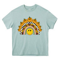 Arona fall smiley face groovy rainbow Heavy Core Tee - BarkalooDesign