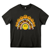 Asphalt fall smiley face groovy rainbow Heavy Core Tee - BarkalooDesign