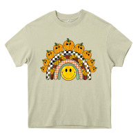 Mossy fall smiley face groovy rainbow Heavy Core Tee - BarkalooDesign
