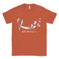 Copper pretty white ribbon support lung cancer awareness t shirt Classic Tee - Craftify