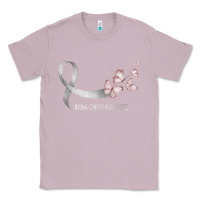 Lilac pretty white ribbon support lung cancer awareness t shirt Classic Tee - Craftify