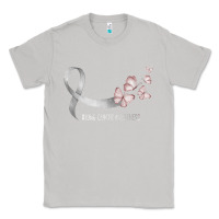 Moon Dust pretty white ribbon support lung cancer awareness t shirt Classic Tee - Craftify