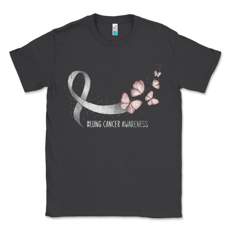 Pretty White Ribbon Support Lung Cancer Awareness T Shirt Classic Tee by Craftify | Teevron