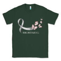 Sports Green pretty white ribbon support lung cancer awareness t shirt Classic Tee - Craftify
