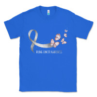 True Royal pretty white ribbon support lung cancer awareness t shirt Classic Tee - Craftify