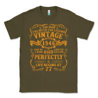Army Green vintage 1946 the man myth legend 77 year old birthday gifts Classic Tee - trangStudio