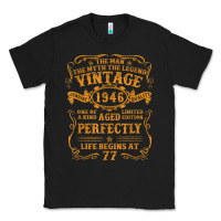 Black vintage 1946 the man myth legend 77 year old birthday gifts Classic Tee - trangStudio