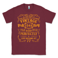 Burgundy vintage 1946 the man myth legend 77 year old birthday gifts Classic Tee - trangStudio