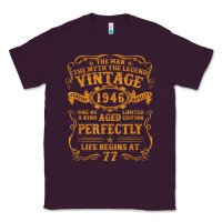 Plum vintage 1946 the man myth legend 77 year old birthday gifts Classic Tee - trangStudio