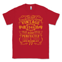 Red vintage 1946 the man myth legend 77 year old birthday gifts Classic Tee - trangStudio